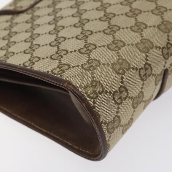 GUCCI GG Canvas Shoulder Bag Beige Gold - Picture 14 of 16